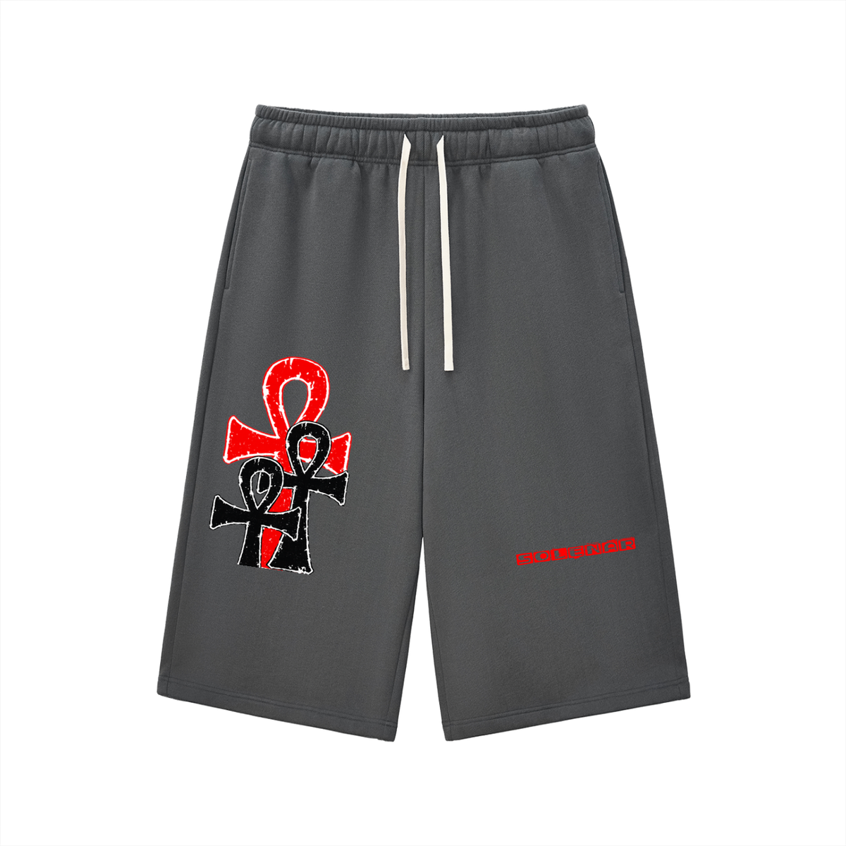 Relaxed Drawstring Three-quarter Sweatpants