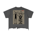 Melted Star Distressed Hem T-Shirt
