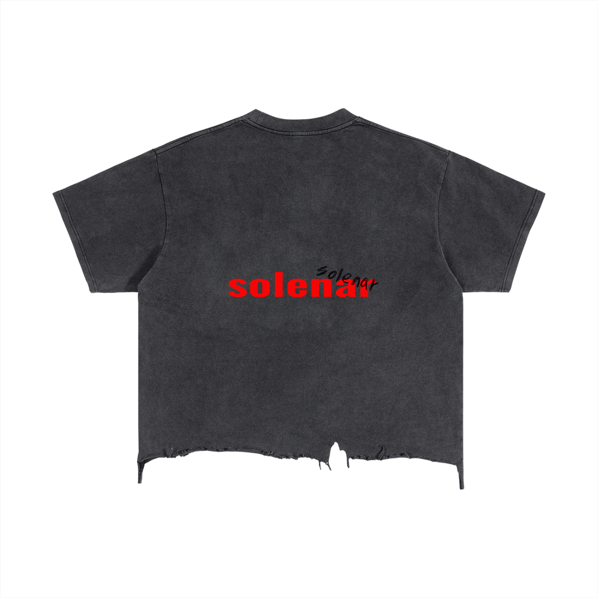 Vintage Wash Boxy Distressed Hem T-Shirt