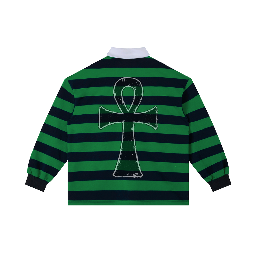 Color Block Stripe Polo Shirt