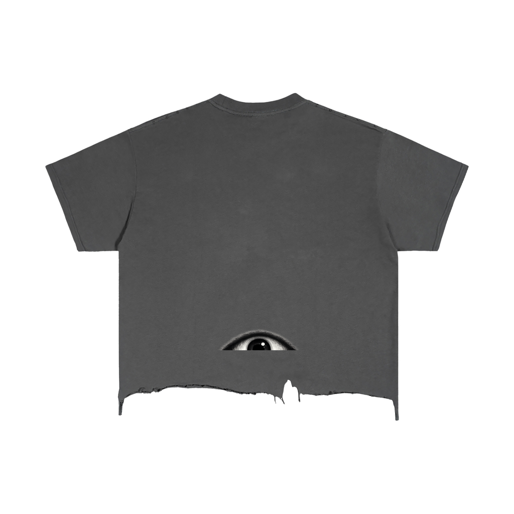 Vintage Wash Boxy Distressed Hem T-Shirt