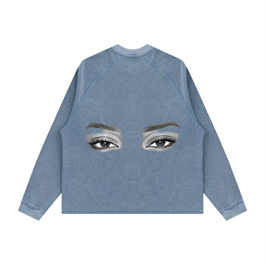 mykisms Vintage Wash Boxy  Waffle T-Shirt
