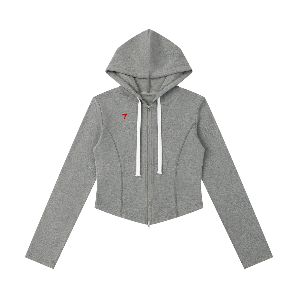 Women's Slim Cropped Full Zip Hoodie