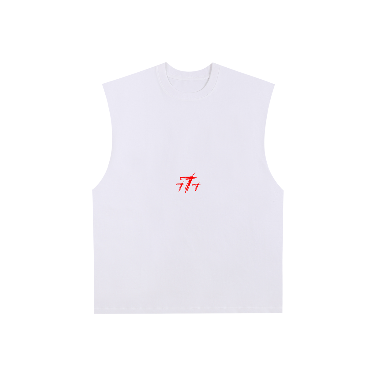 Raw Edge Cotton Tank Top