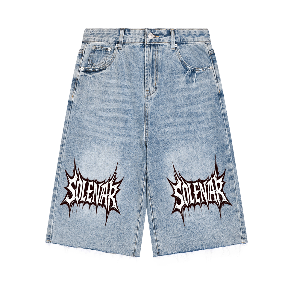 Men’s Vintage Wide Leg Denim Shorts