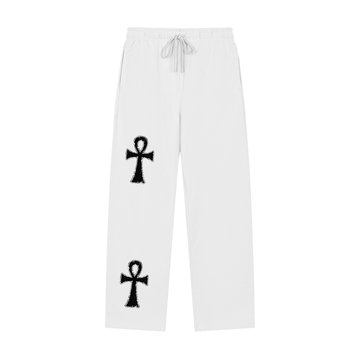 Ankh Solid Color Straight-Leg Sweatpants