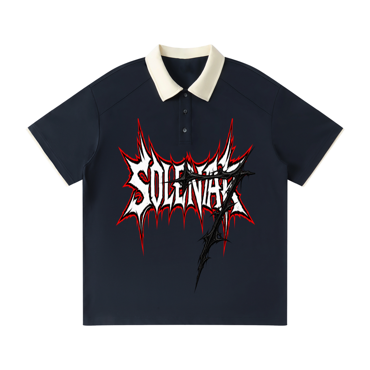 Contrast Collar Raglan Polo Shirt