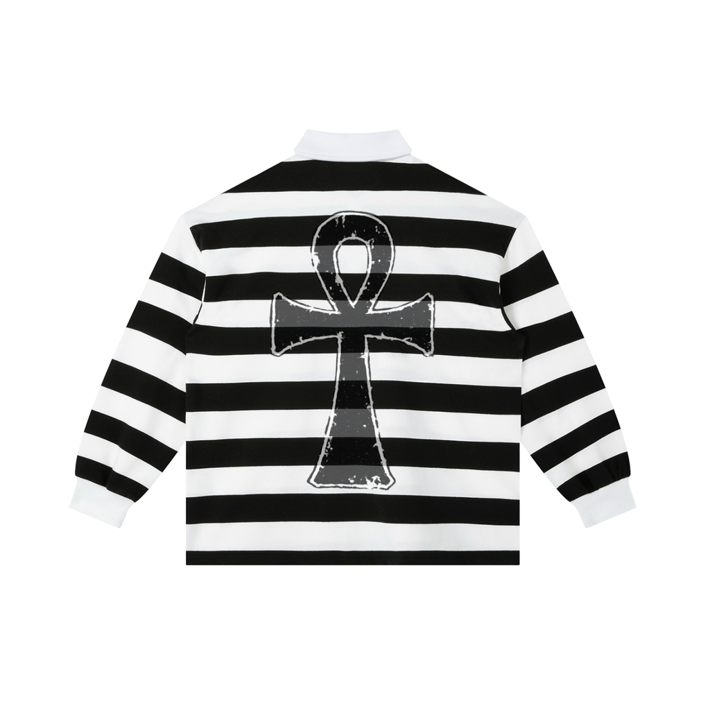 Color Block Stripe Polo Shirt