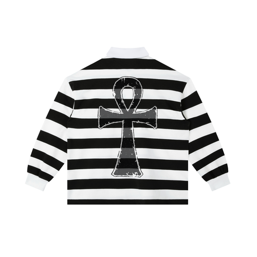 Color Block Stripe Polo Shirt