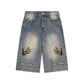 Vintage Wash Baggy Denim Shorts