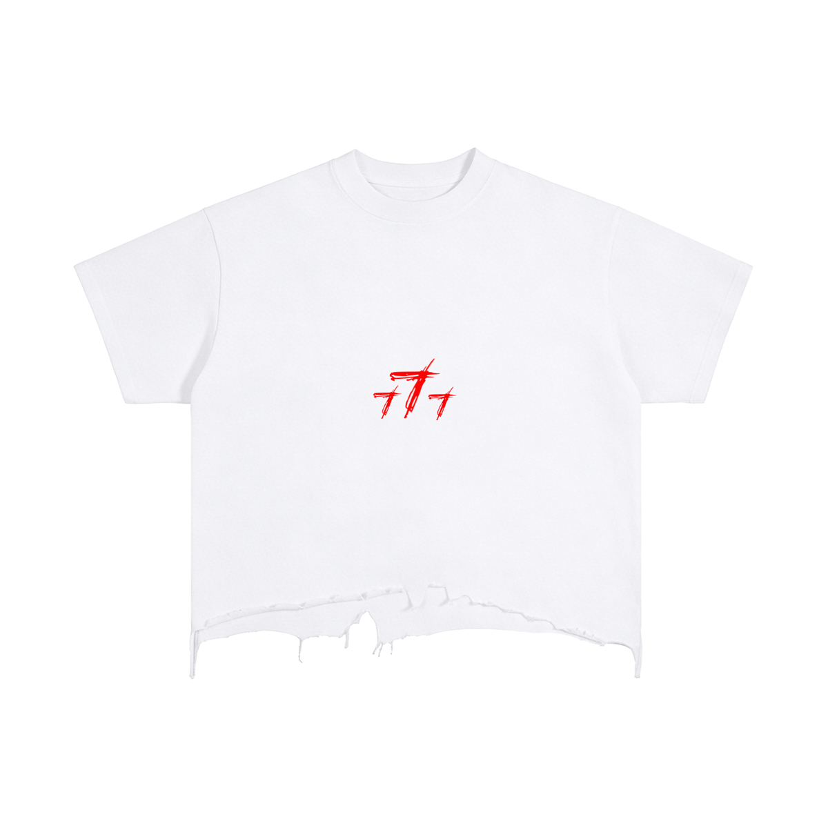 Vintage Wash Boxy Distressed Hem T-Shirt