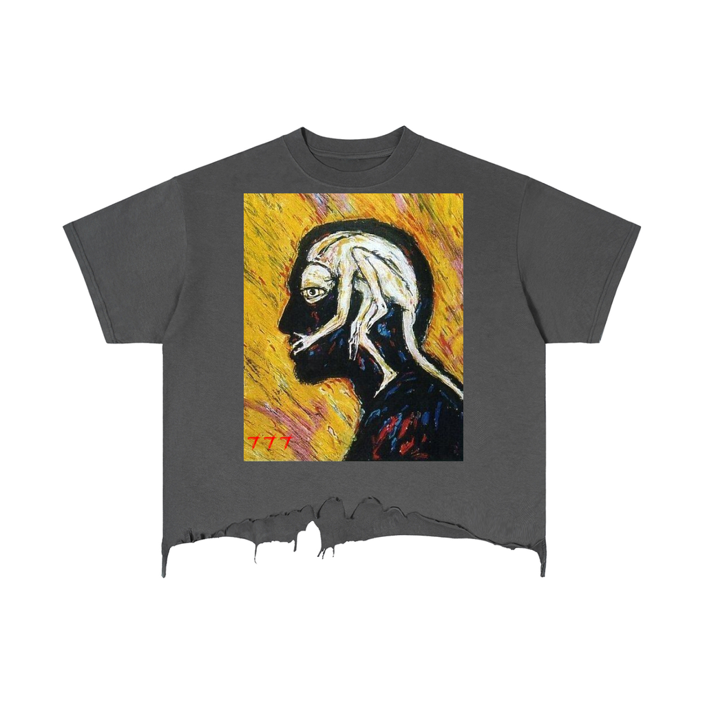 Hidden Distressed Hem T-Shirt