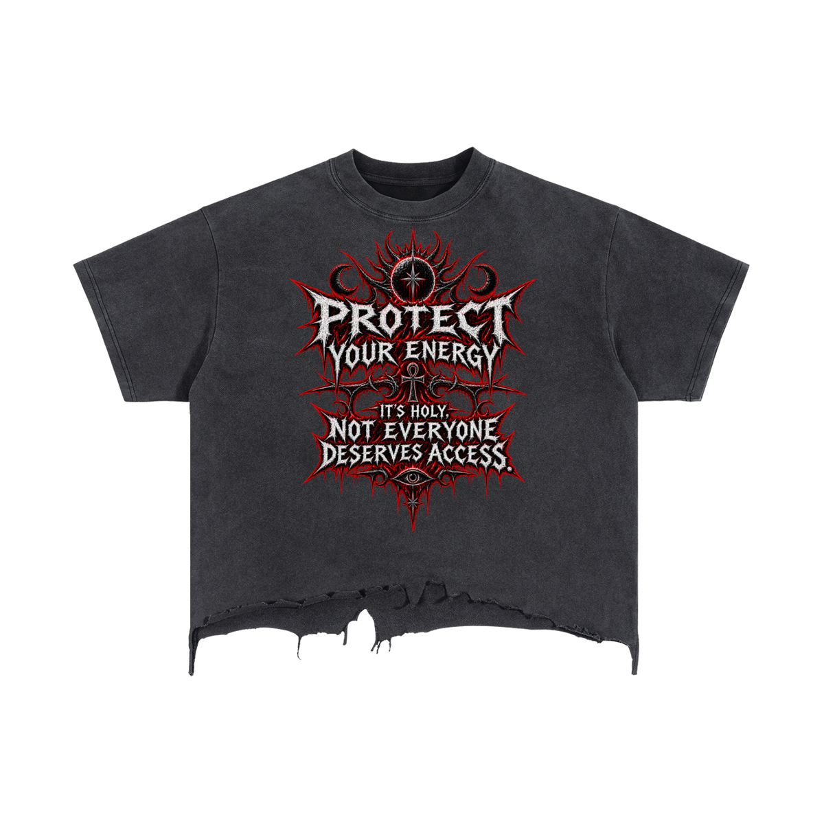 Stoic Vintage Wash Boxy Distressed Hem T-Shirt