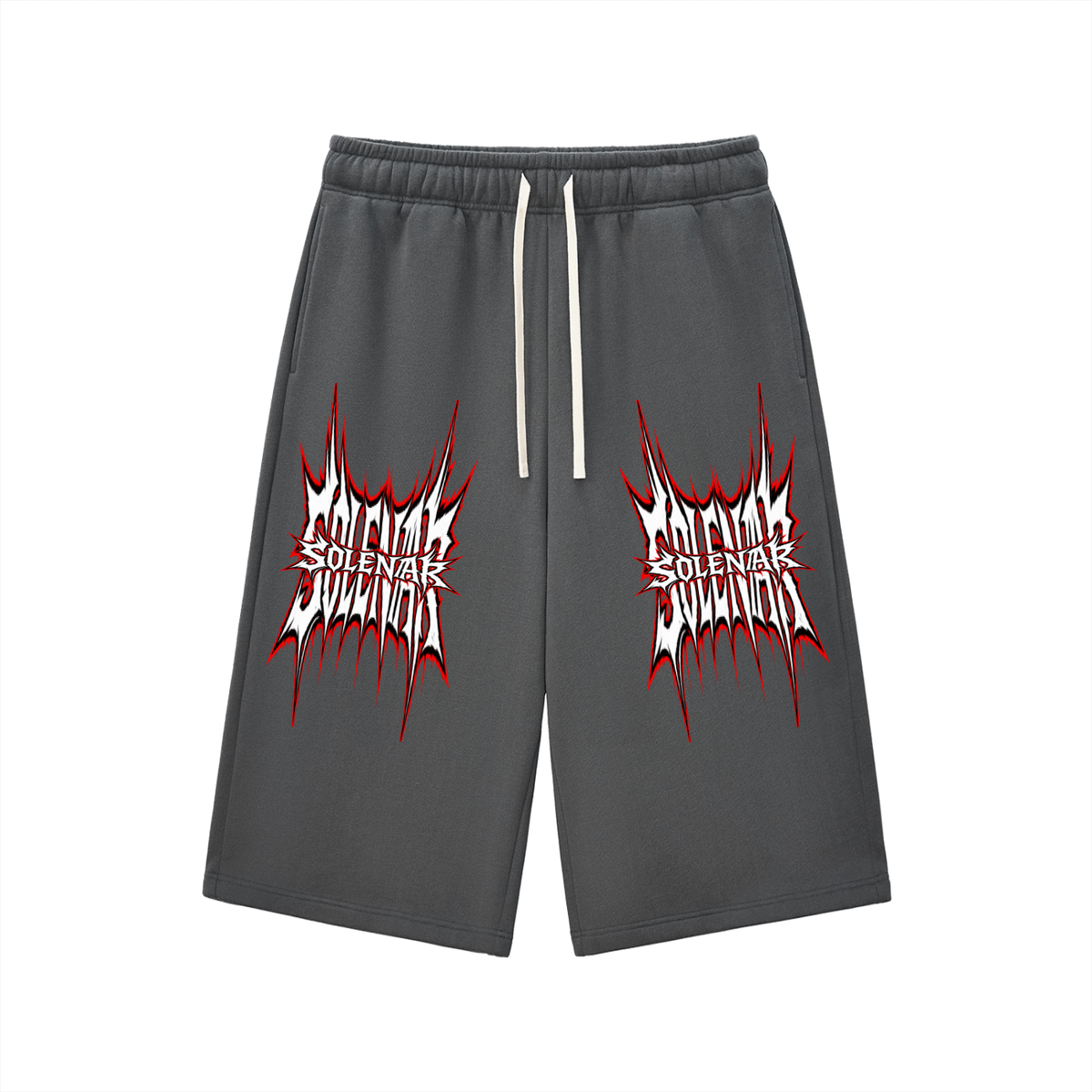 Relaxed Drawstring Three-quarter Sweatpants