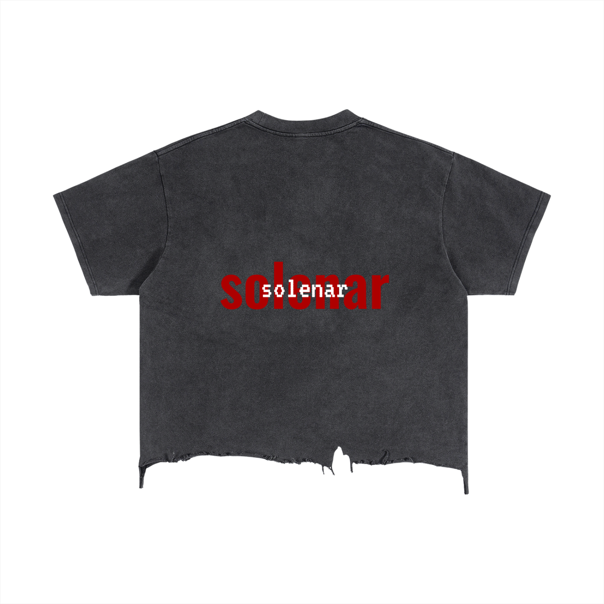 Black Star Distressed Hem T-Shirt