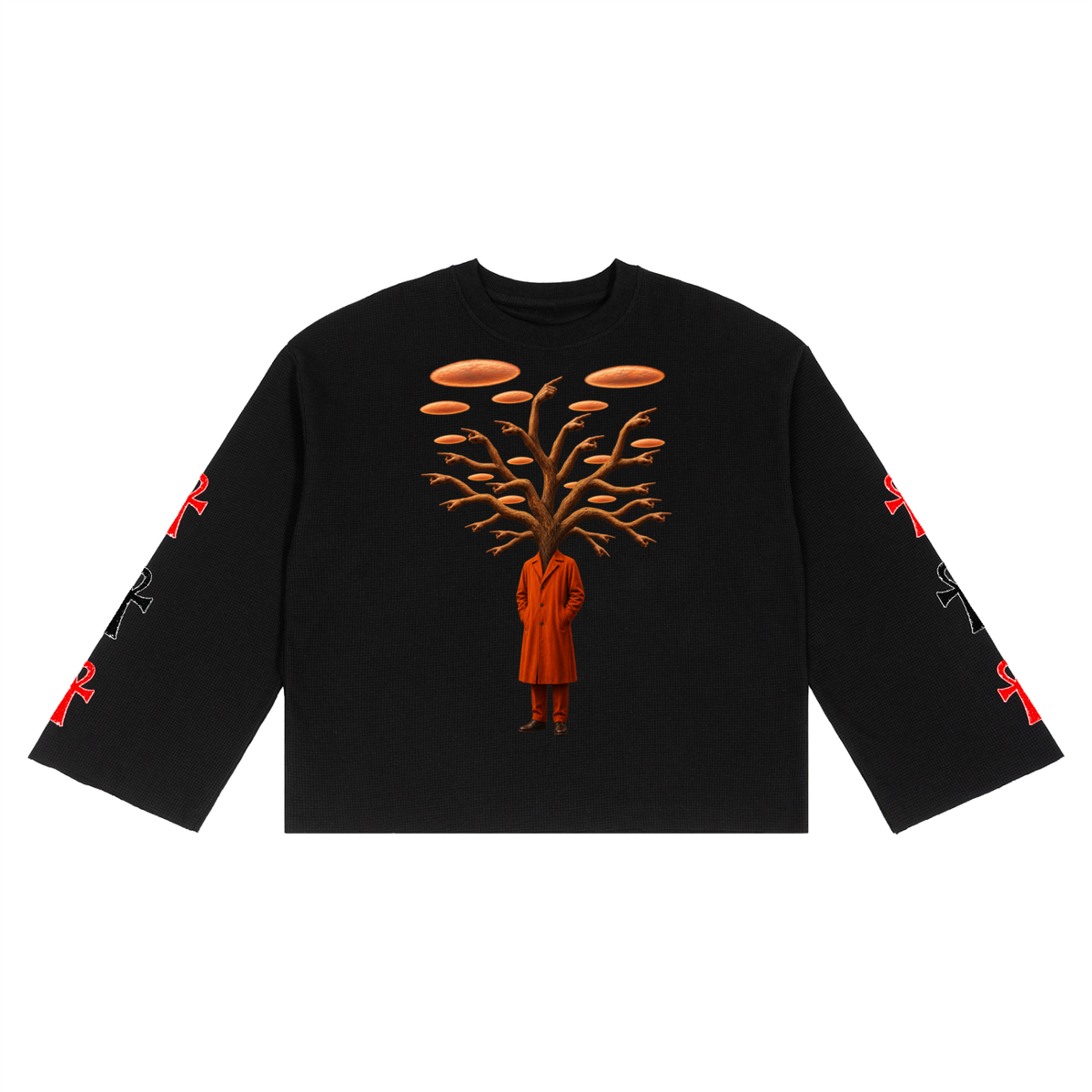 Unisex Waffle Raw Edge T-Shirt