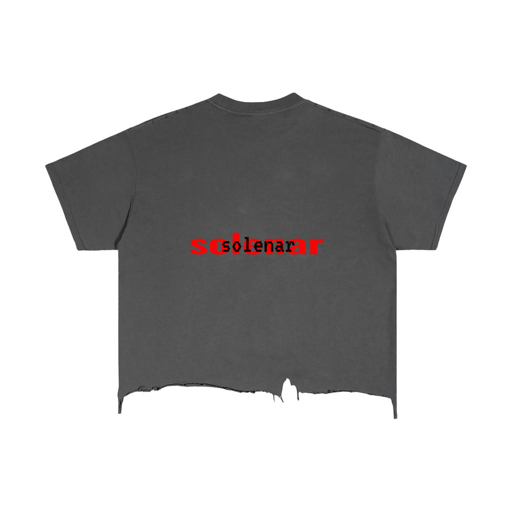 Apple EYE Vintage Wash Boxy Distressed Hem T-Shirt
