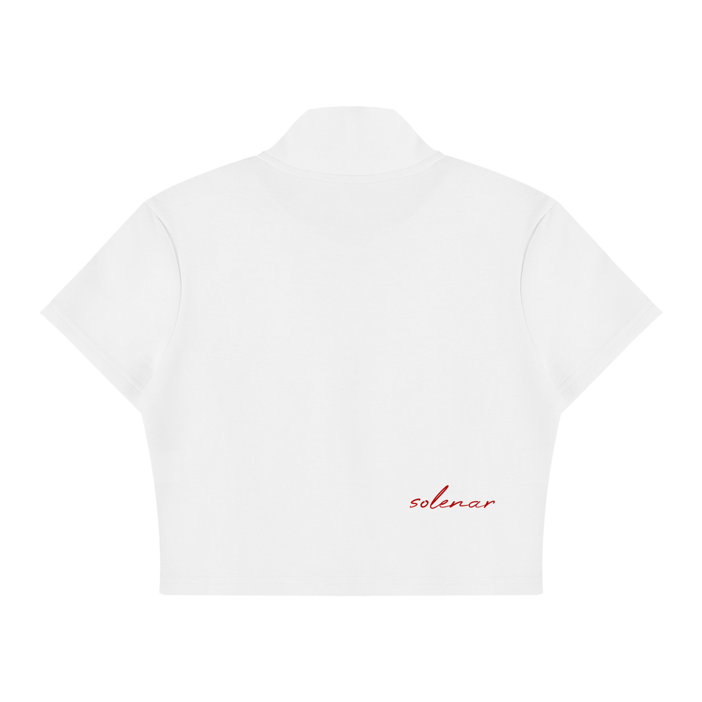 Women's Cropped Full Zip Short Sleeve T-Shirt