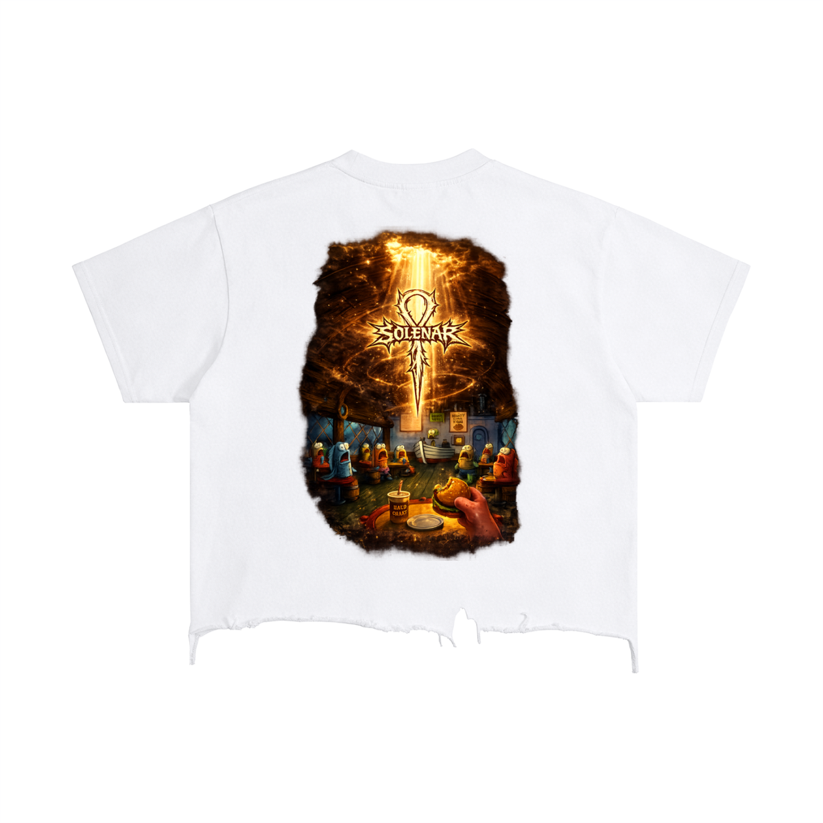 Vintage Wash Boxy Distressed Hem T-Shirt