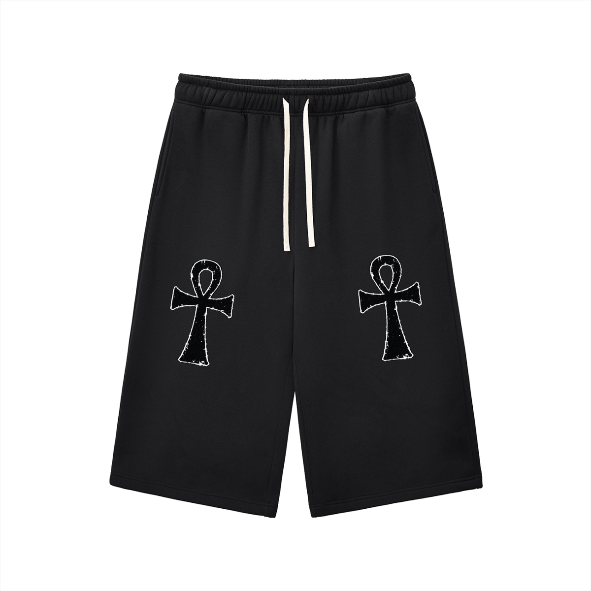 Ankh Relaxed Drawstring Three-quarter Sweatpants