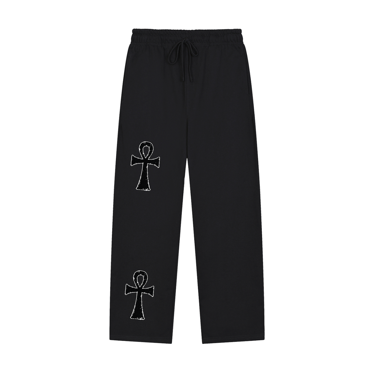 Ankh Solid Color Straight-Leg Sweatpants