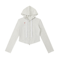 Women's Slim Cropped Full Zip Hoodie