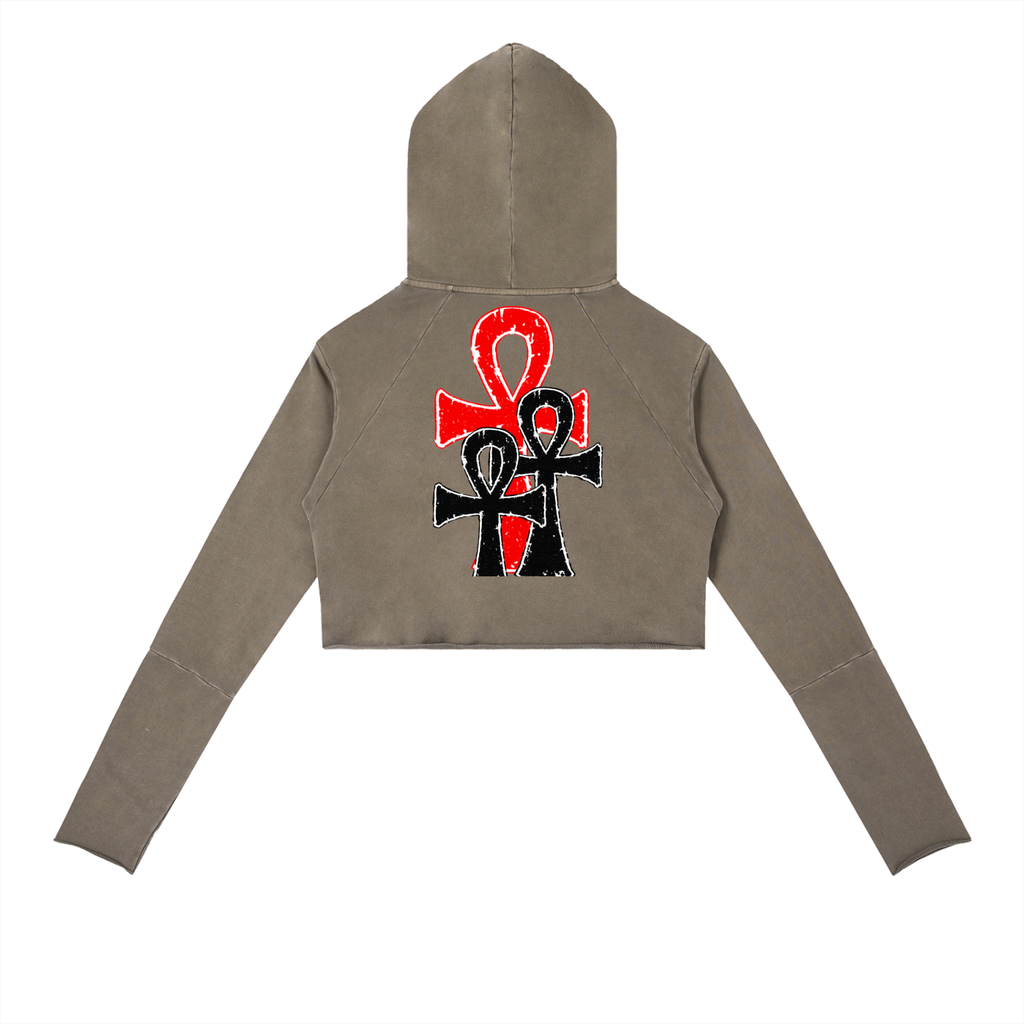Vintage Washed Raw Edge Hoodie