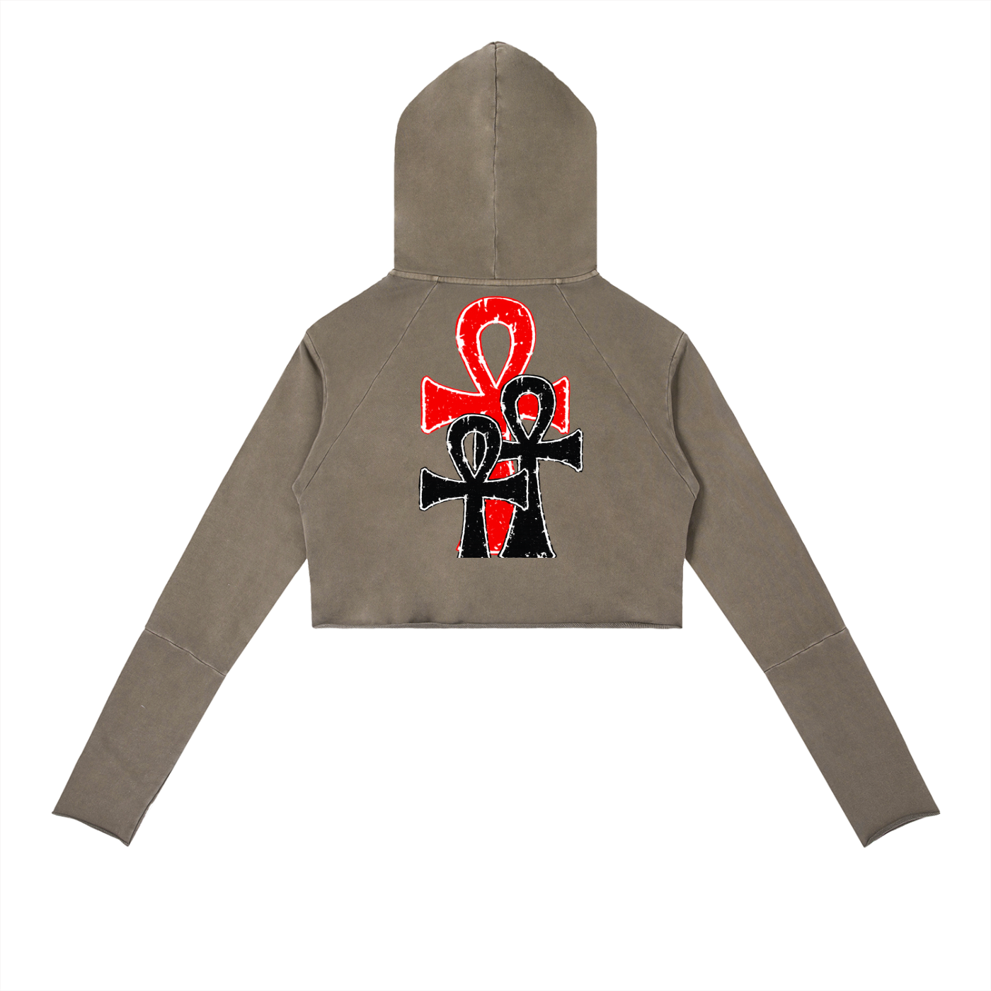 Vintage Washed Raw Edge Hoodie