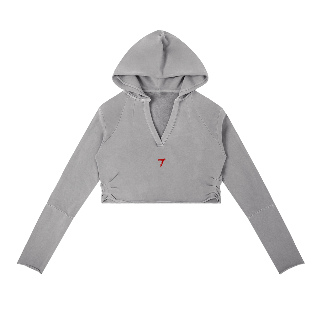 Woman's Vintage Washed Raw Edge Hoodie