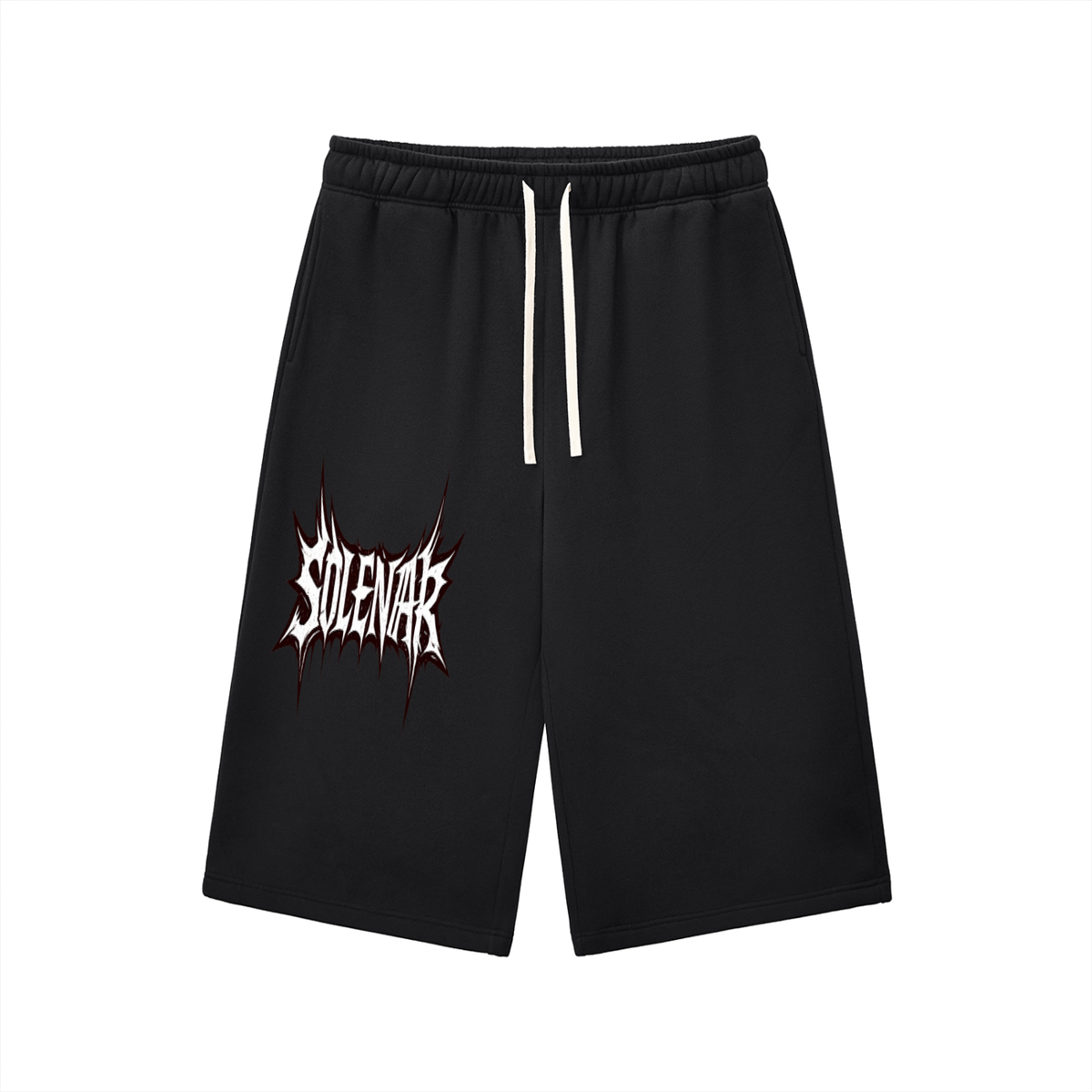 Relaxed Drawstring Three-quarter Sweatpants