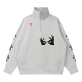 2 eyes Quarter-Zip Drop Shoulder Sweatshirt