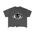 Vintage Wash Boxy Distressed Hem T-Shirt
