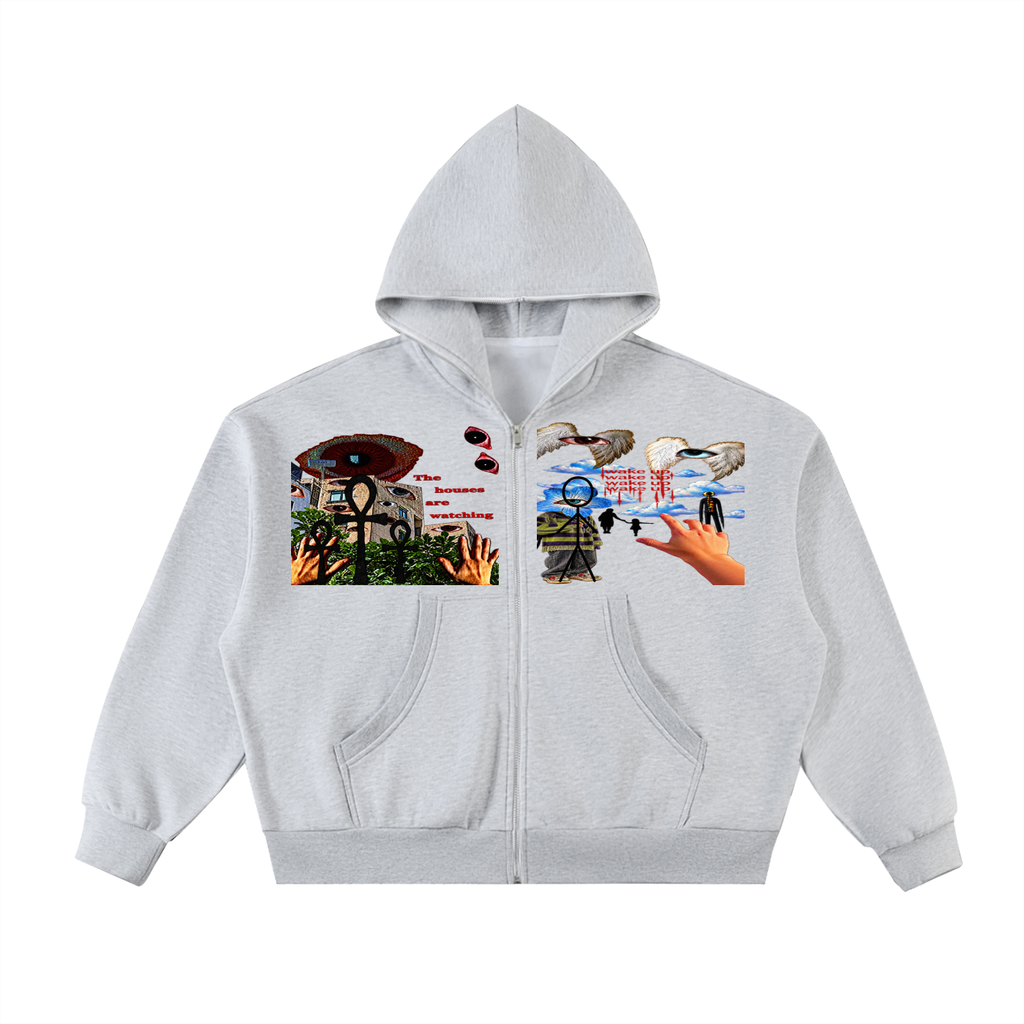 "have the went yet" Full-Zip Boxy Hoodie
