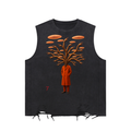 Snow Washed Raw-Hem Tank Top