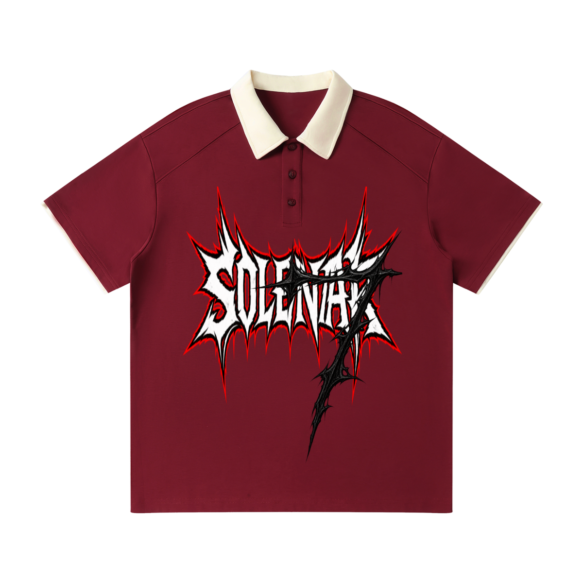 Contrast Collar Raglan Polo Shirt