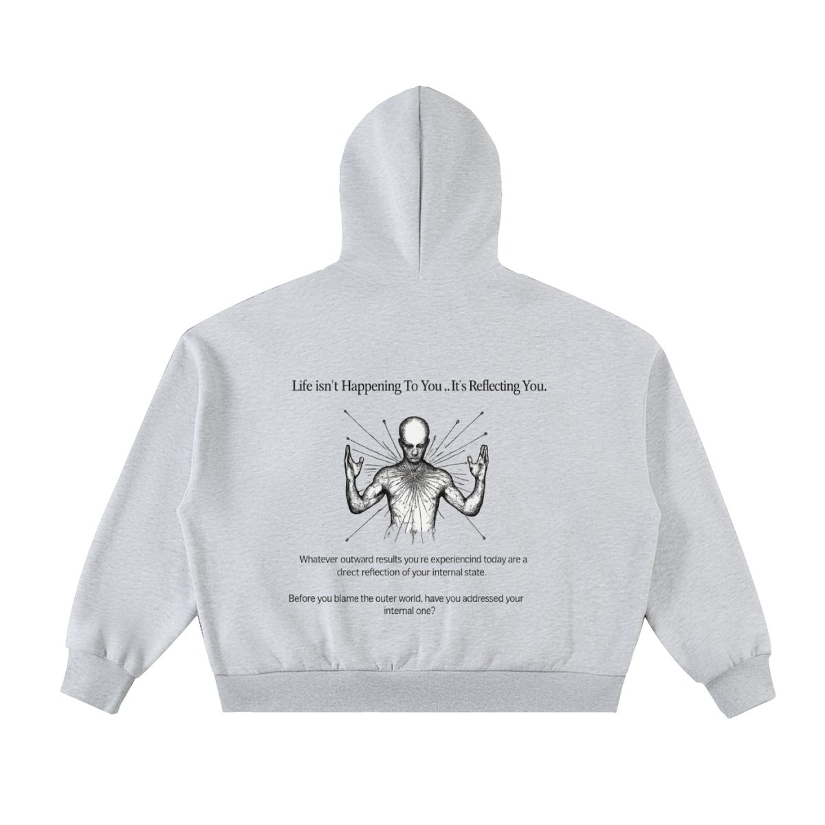 Fleeced Full-Zip Boxy Hoodie