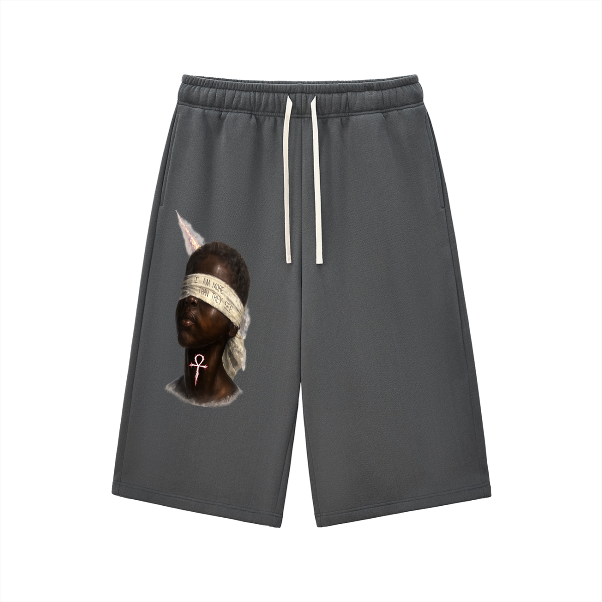 Relaxed Drawstring Three-quarter Sweatpants
