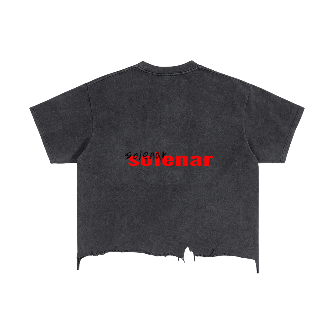 Vintage Wash Boxy Distressed Hem T-Shirt
