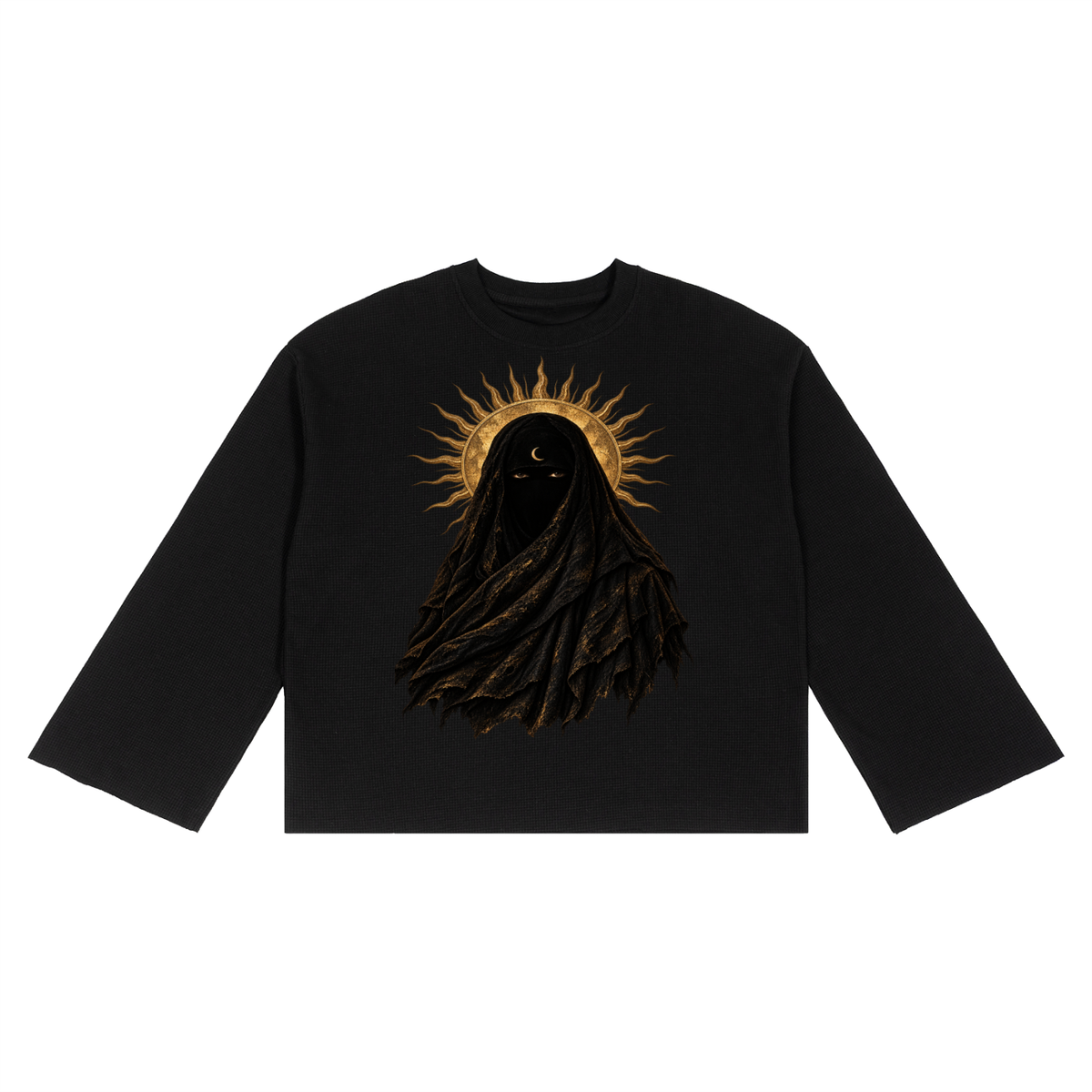 Unisex Waffle Raw Edge T-Shirt