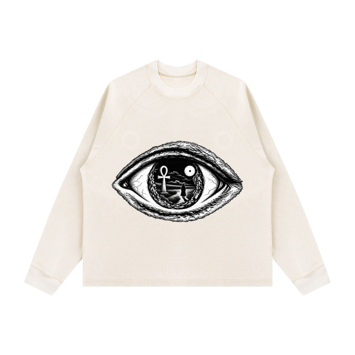 Unisex Vintage Wash Boxy  Waffle T-Shirt