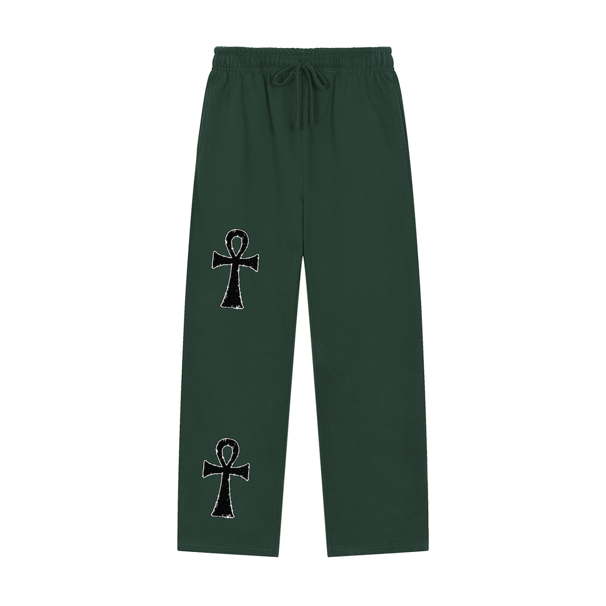 Ankh Solid Color Straight-Leg Sweatpants