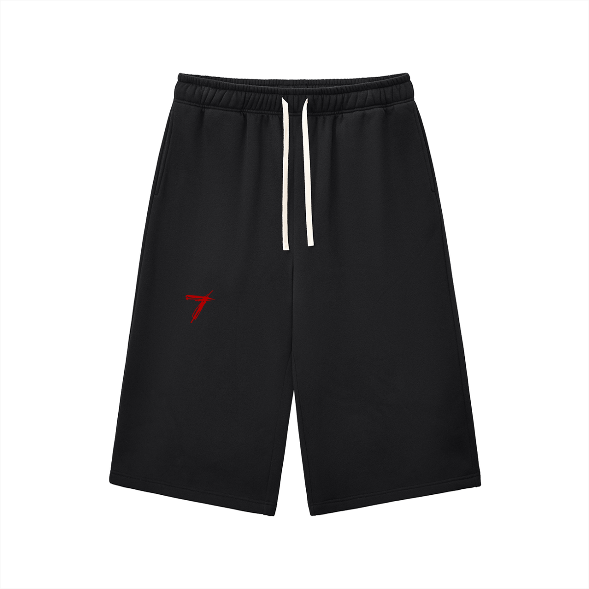 Relaxed Drawstring Three-quarter Sweatpants