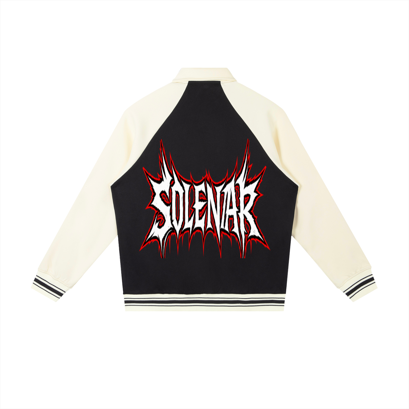 Contrast Raglan Sleeve Baseball Jacket