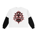 Stoic Layered Contrast Sleeve Cotton T-Shirt