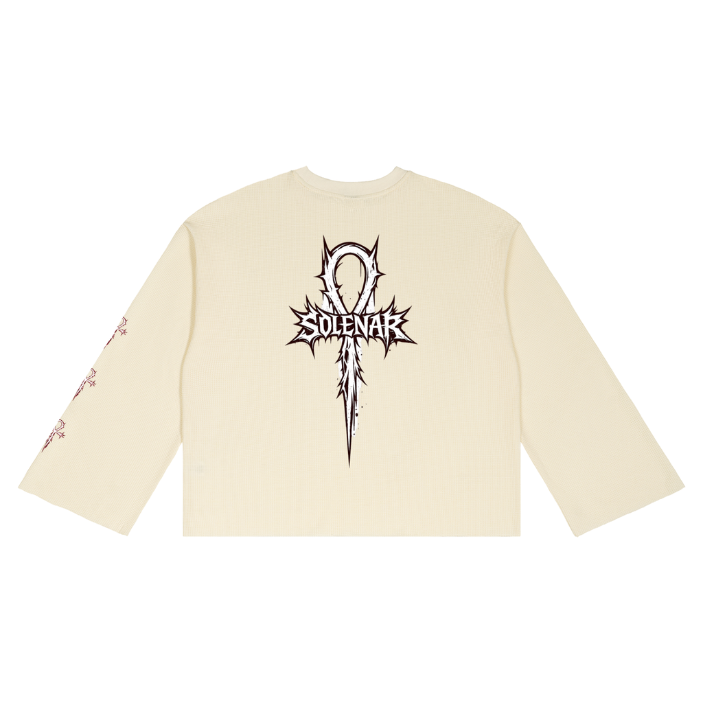 Unisex Waffle Raw Edge T-Shirt