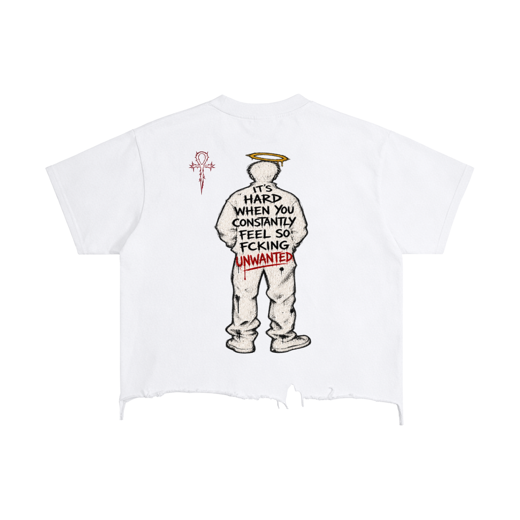 Vintage Wash Boxy Distressed Hem T-Shirt
