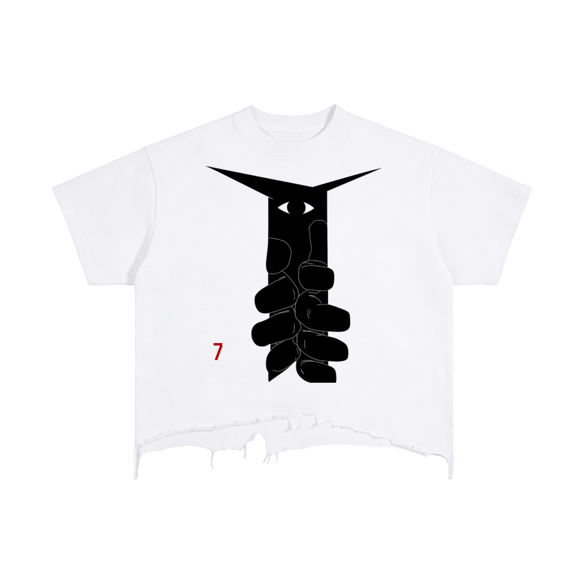 Vintage Wash Boxy Distressed Hem T-Shirt