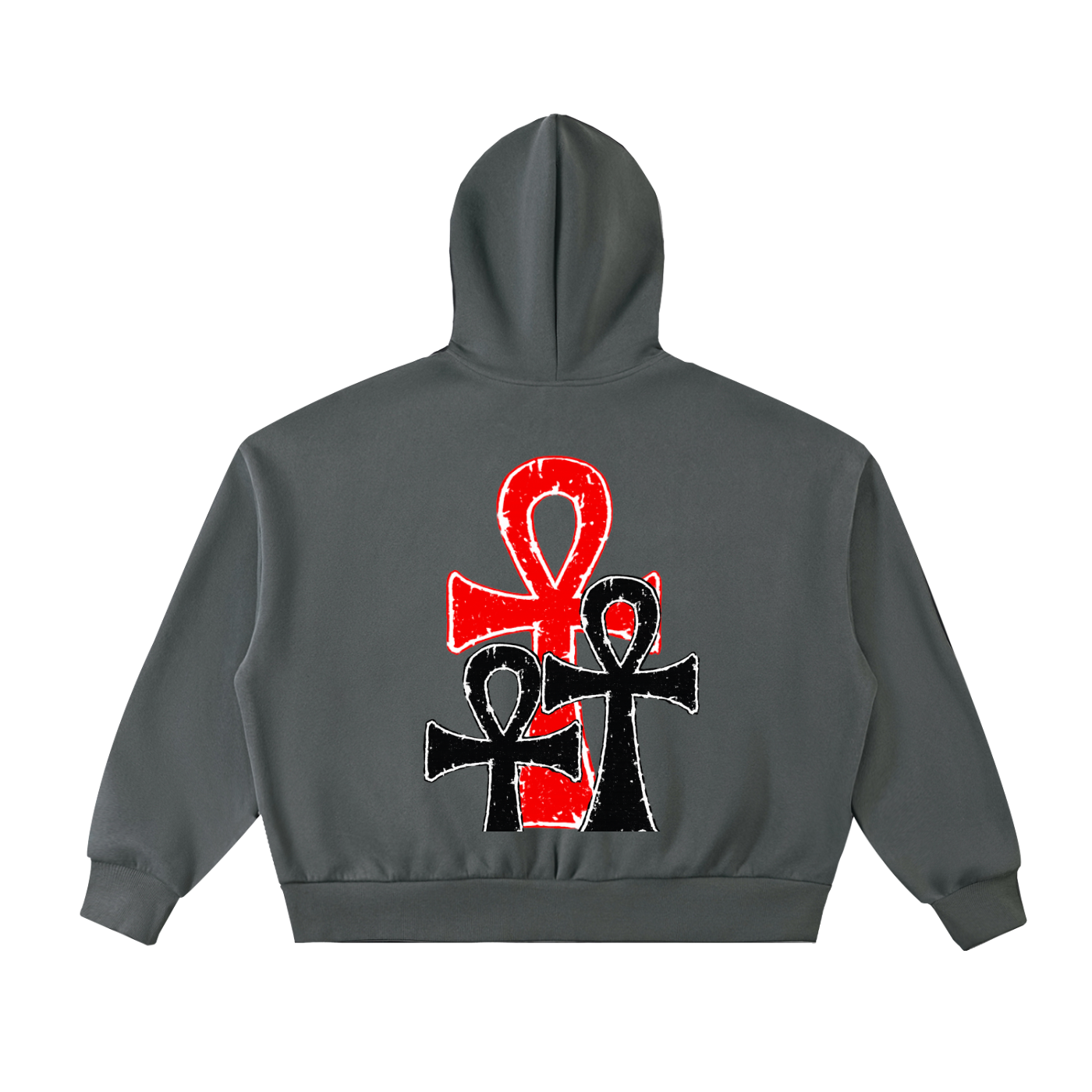 Fleeced Full-Zip Boxy Hoodie