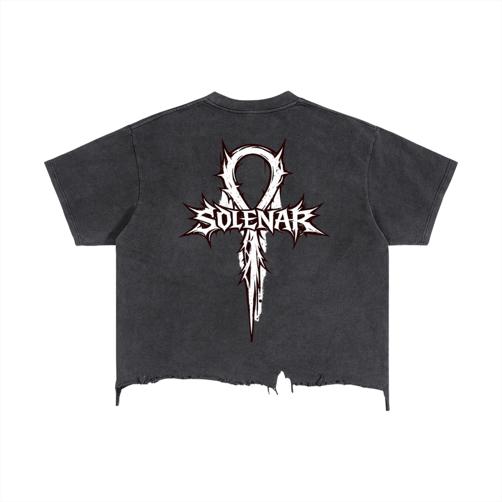 Vintage Wash Boxy Distressed Hem T-Shirt