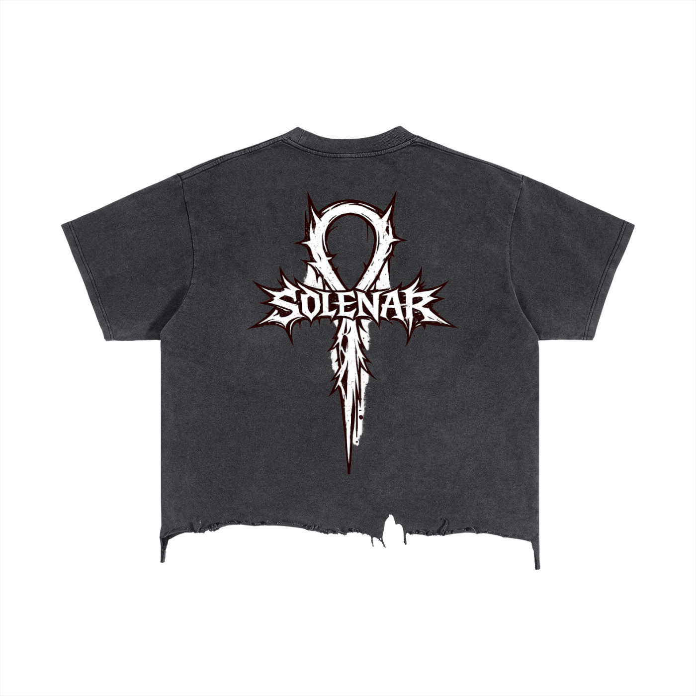 Vintage Wash Boxy Distressed Hem T-Shirt